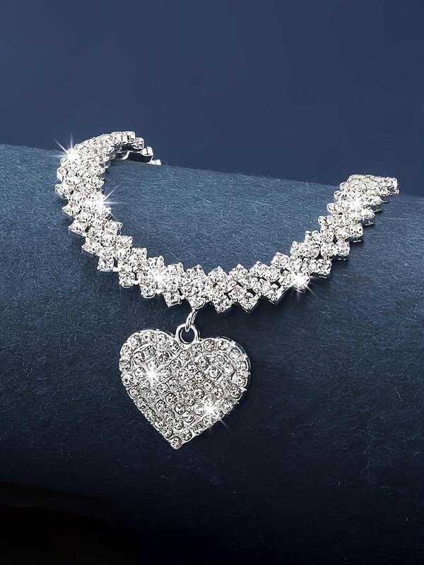 Women's Elegant Rhinestone Heart Decor Waist Chain, Exquisite Trendy Waist Chain, Chic Body Jewelry for Party & Daily Clothing Decor