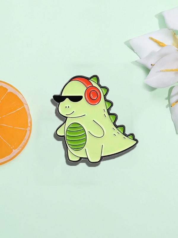 Unisex Casual Dinosaur Design Brooch, Cute Novelty Badge for Clothes & Hat & Backpack Decor, Chic Kawaii Clothes Accessories for Women & Men