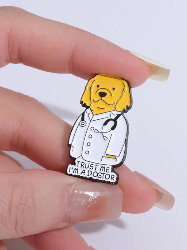 Cute Cartoon Dog Design Brooch, Fashion Jewelry Accessories for Daily Holiday Gift, Fashion Brooch for Daily Clothing Decor, Trendy All-match & Exquisite Brooch for Women & Men