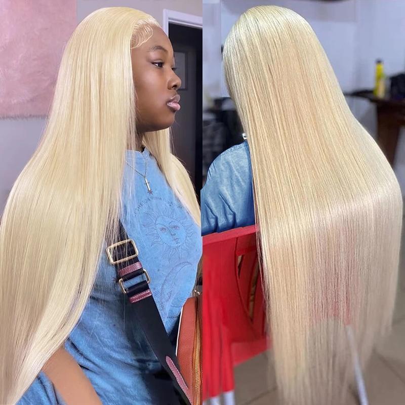 613 Wigs Blonde 13x6 HD Lace Front Wigs Human Hair Pre Plucked Straight 13x4 Lace Front Human Hair Wigs For Women Can Be Dyed 250% Density