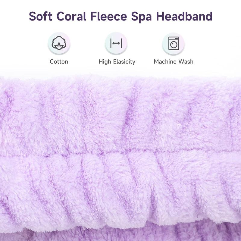 Spa Headband, 8 Makeup headband,Headband for Washing Face, Shower Skin Care Fluffy Spa Headband for Woman Teens Slumber Party Supplies