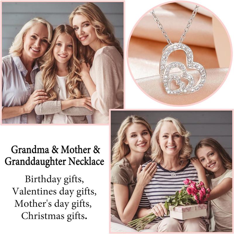 Christmas Gifts for Grandma Granddaughter, Infinity Heart Pendant