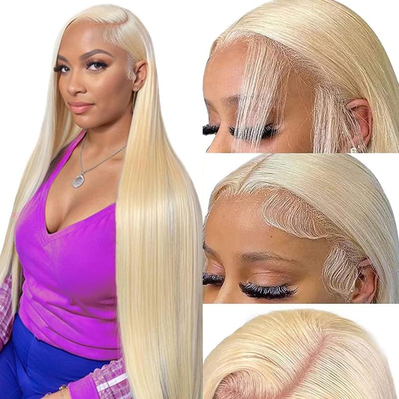 613 Wigs Blonde 13x6 HD Lace Front Wigs Human Hair Pre Plucked Straight 13x4 Lace Front Human Hair Wigs For Women Can Be Dyed 250% Density