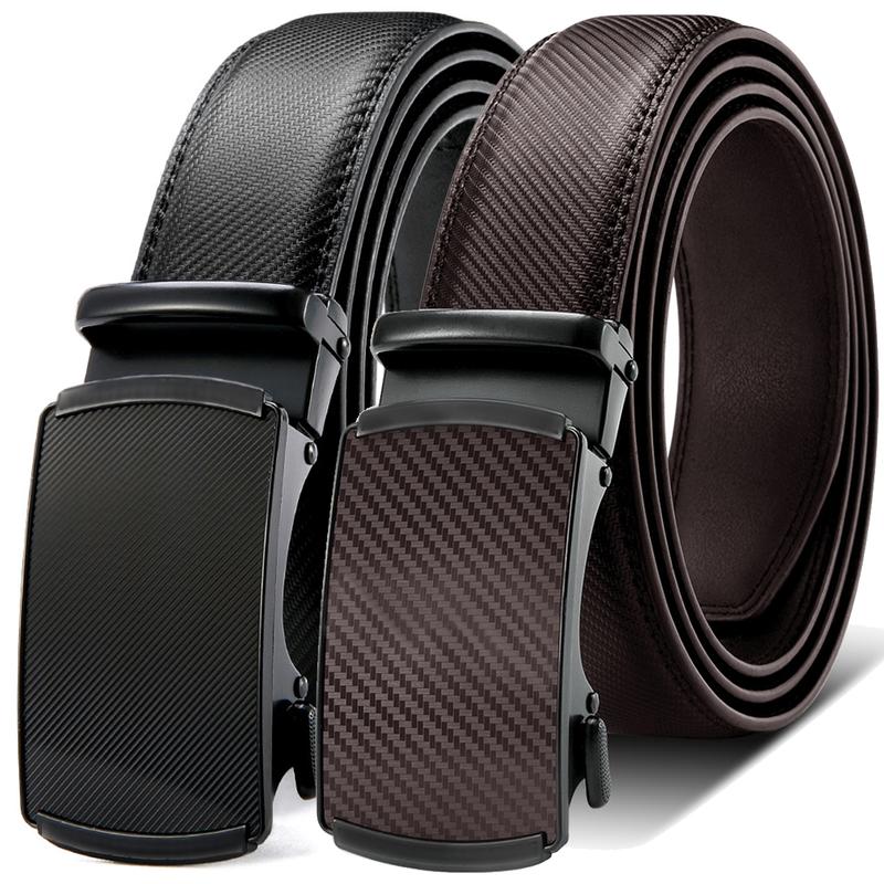 2Pack Men's Belt,Slide Ratchet Belt For Gift Men Dress Pant Shirt Oxfords,Trim To Fit