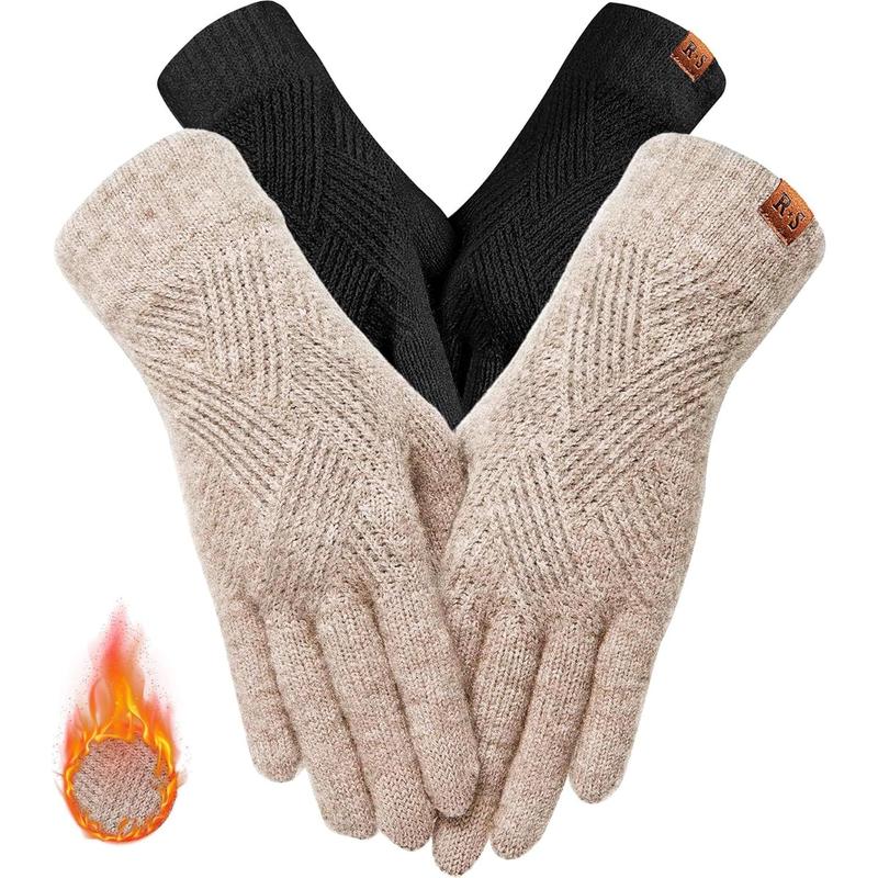 Winter Gloves for Women Touch Screen Elastic Thermal Knit Lining Warm Gloves for Cold Weather