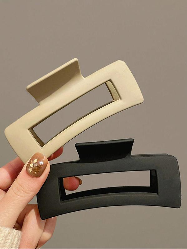 Solid Color Hair Claw, Fashionable Hair Accessories for Women & Girls, Casual Versatile Hair Accessories for Daily Wear