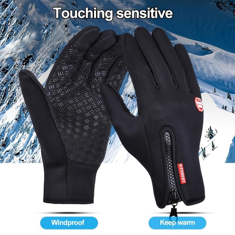 2 Pairs Thermal Windproof Gloves - Warm, Breathable, Touchscreen Compatible, and Comfortable for Cycling and Outdoor Activities - Perfect for Cold Weather