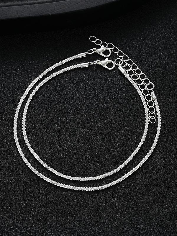 Rhinestone Decorated Anklet, Fashionable Casual Adjustable Anklet for Women & Girls, Fashion Jewelry for Party, Daily Clothing Decor, Trendy  Jewelry for  Gift