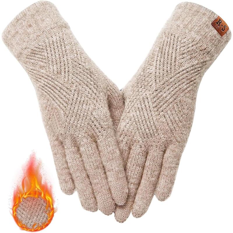 Winter Gloves for Women Touch Screen Elastic Thermal Knit Lining Warm Gloves for Cold Weather