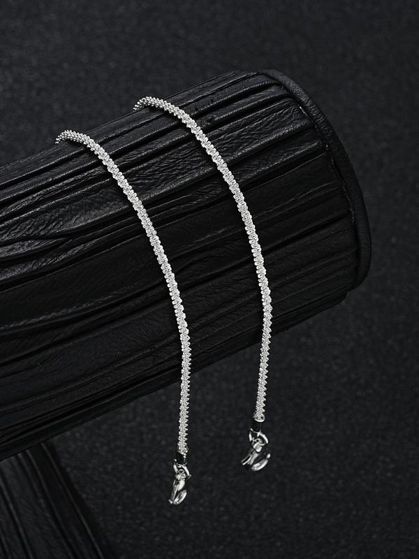 Rhinestone Decorated Anklet, Fashionable Casual Adjustable Anklet for Women & Girls, Fashion Jewelry for Party, Daily Clothing Decor, Trendy  Jewelry for  Gift