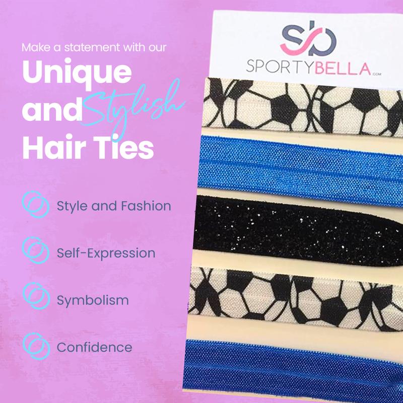 Soccer Hair Ties - Pick Your Favorite Color - Fashion Hair Accessory