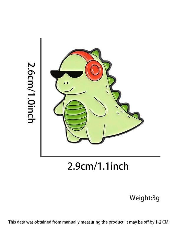 Unisex Casual Dinosaur Design Brooch, Cute Novelty Badge for Clothes & Hat & Backpack Decor, Chic Kawaii Clothes Accessories for Women & Men