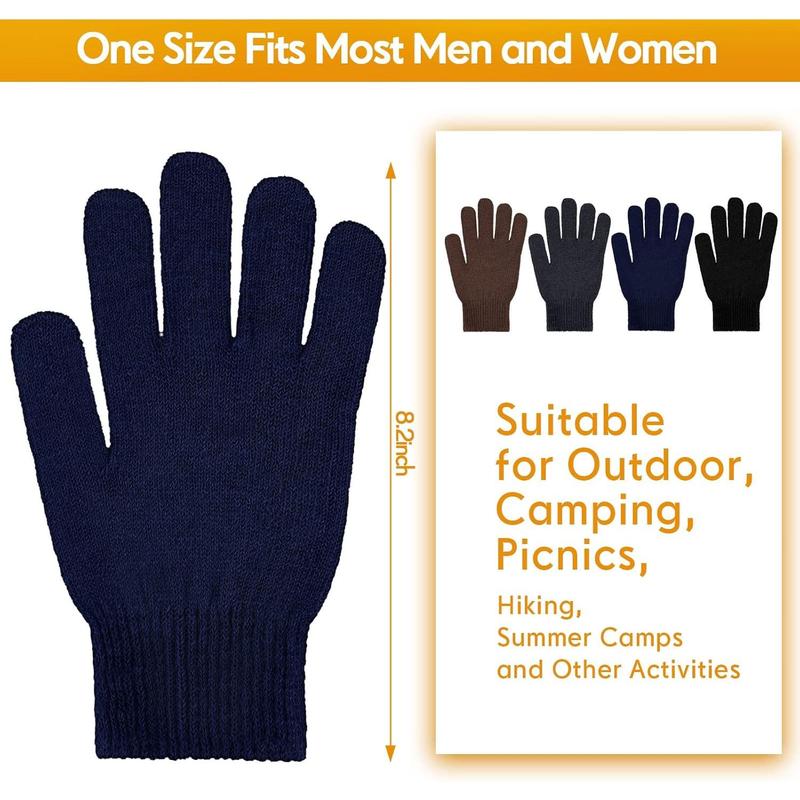 48 Pairs Knit Winter Gloves Bulk Women Colored Knit Gloves Adult Warm Soft Gloves Pack for Women Adult Outdoor Travel