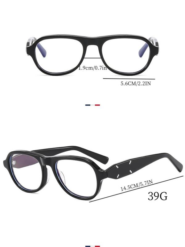 Unisex Simple Style Plain Color Eyeglasses, Trendy Casual Eyeglasses for Everyday Use, Fashion Accessories for Outdoor Activities