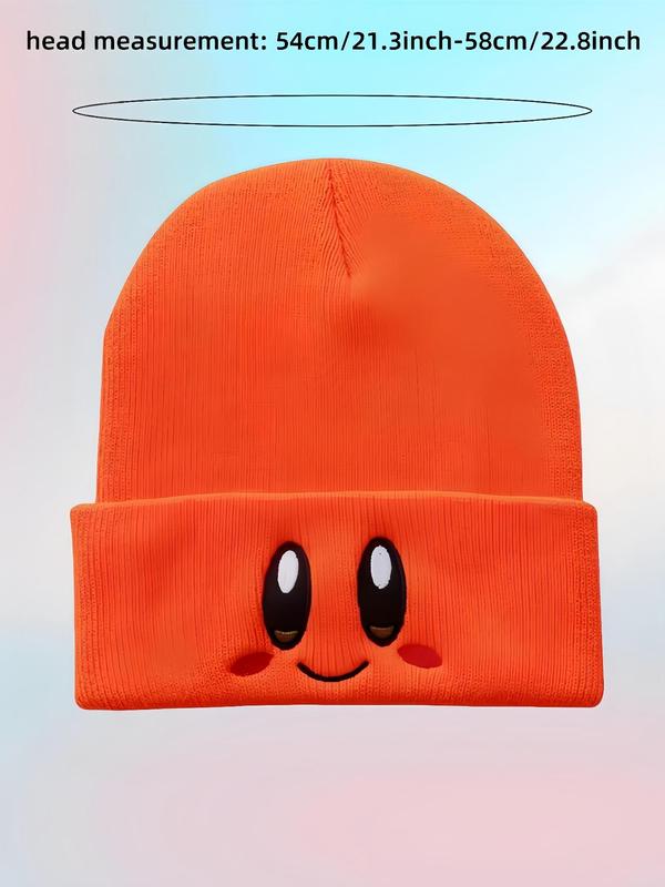 Cute Cartoon Embroidery Beanie Hat, Casual Soft Comfortable Knit Hat for Fall & Winter, Warm and Stylish Beanies for Men & Women