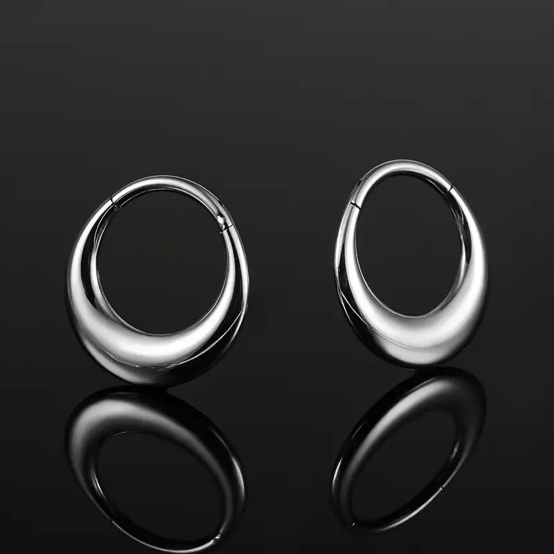 316L Stainless Steel Septum Rings Hoop for Women, 10mm Stainless Steel Segment Nose Rings for Men, Cartilage Clicker Hoop Earrings for Rook, Daith, Tragus