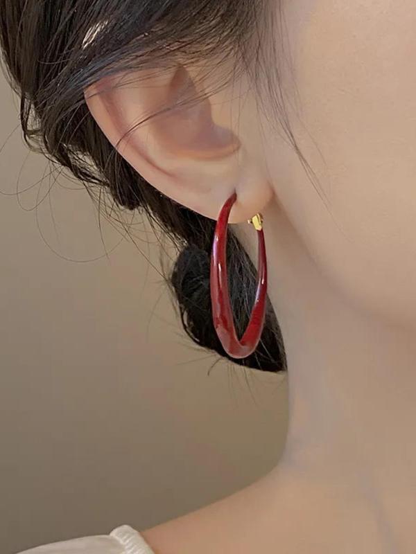 Minimalist Temperament Hoop Earrings, Fashionable Jewelry for Women, Trendy All-match & Exquisite Jewelry for Birthday Gift