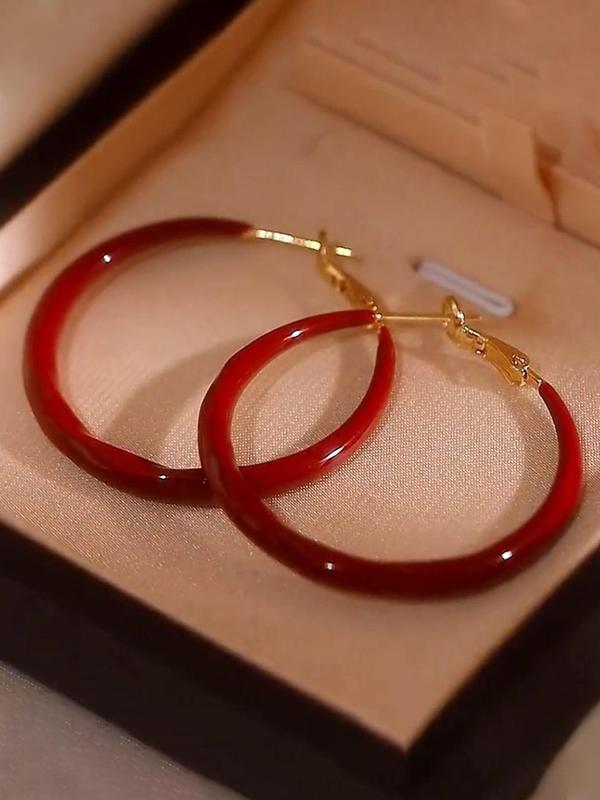 Minimalist Temperament Hoop Earrings, Fashionable Jewelry for Women, Trendy All-match & Exquisite Jewelry for Birthday Gift