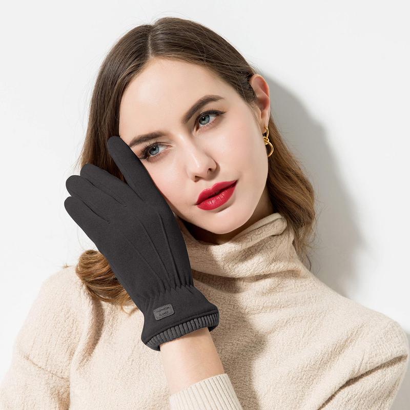 Women's Winter Gloves Soft Fleece Lined Touchscreen Texting Gloves, Warm, Windproof & Stylish Gloves for Driving, Outdoor Activities in Cold Weather