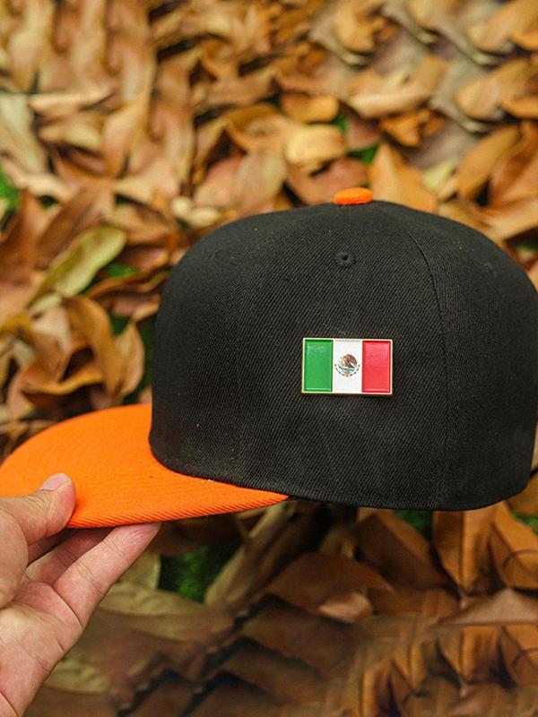 Mexico Flag Design Brooch, Fashionable Hat Pin for Women & Men, Vintage Hat Decoration for Daily Wear, Trendy All-match & Exquisite Hat Accessories for Birthday Gift