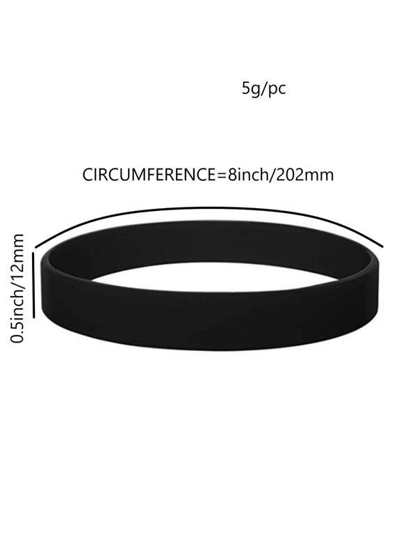 3pcs Fashion Letter Pattern Bangle for Men & Women, Sporty Silicone Wristband for Daily Use and Sport, 2024 New Minimalist Aesthetic Jewelry Gift