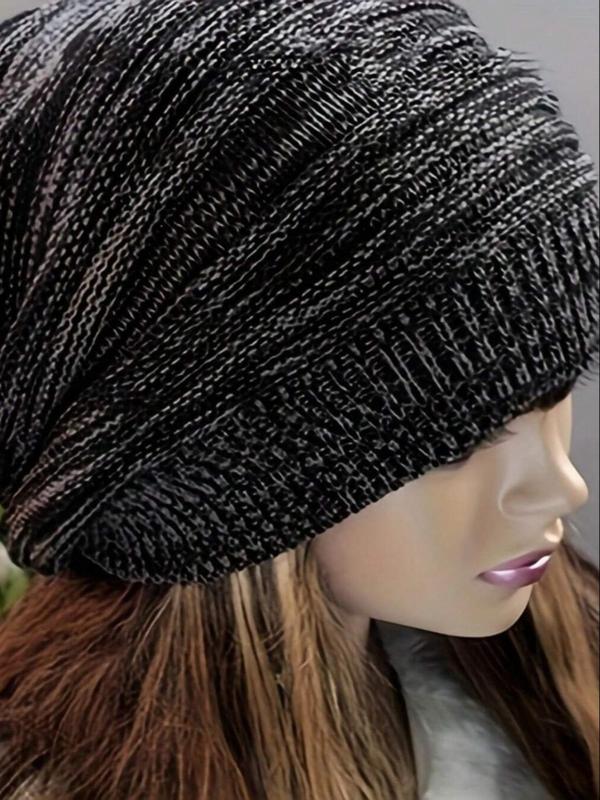 Soft Knit Hat, Casual Soft Warm Beanie Hat for Fall & Winter, Fashion Accessories for Women & Men for Outdoor Activities