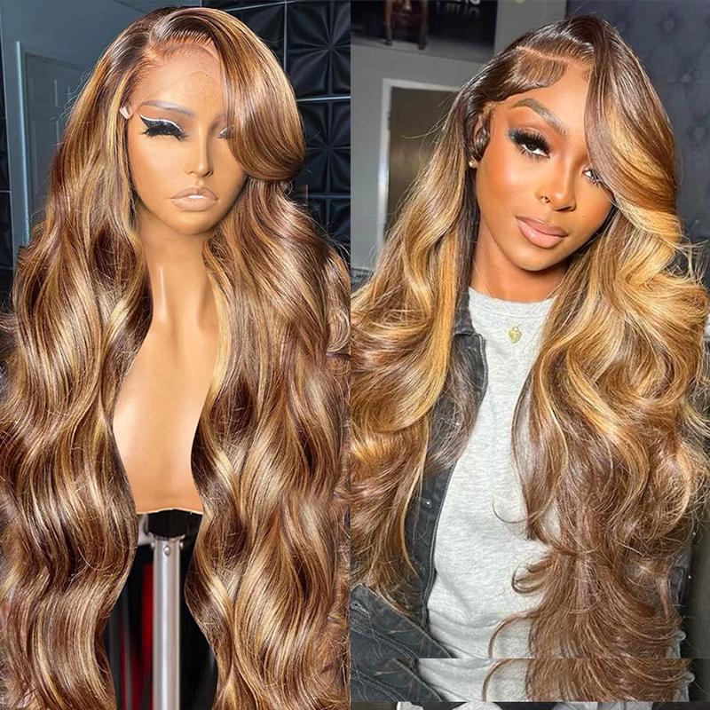 Highlight Wig 100%  13x6 Hd Lace Frontal Wig Honey Blonde Lace Front Wigs  Body Wave 4x4 5x5 Closure Wig