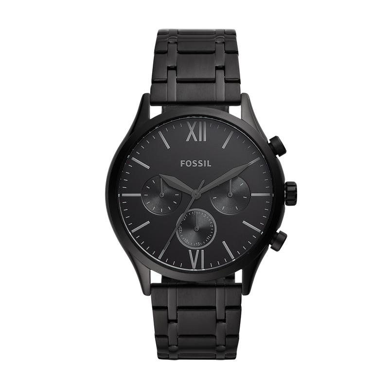 Fossil Men's Fenmore Multifunction, Black-Tone Stainless Steel Watch