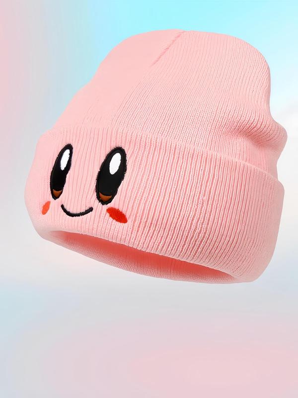 Cute Cartoon Embroidery Beanie Hat, Casual Soft Comfortable Knit Hat for Fall & Winter, Warm and Stylish Beanies for Men & Women