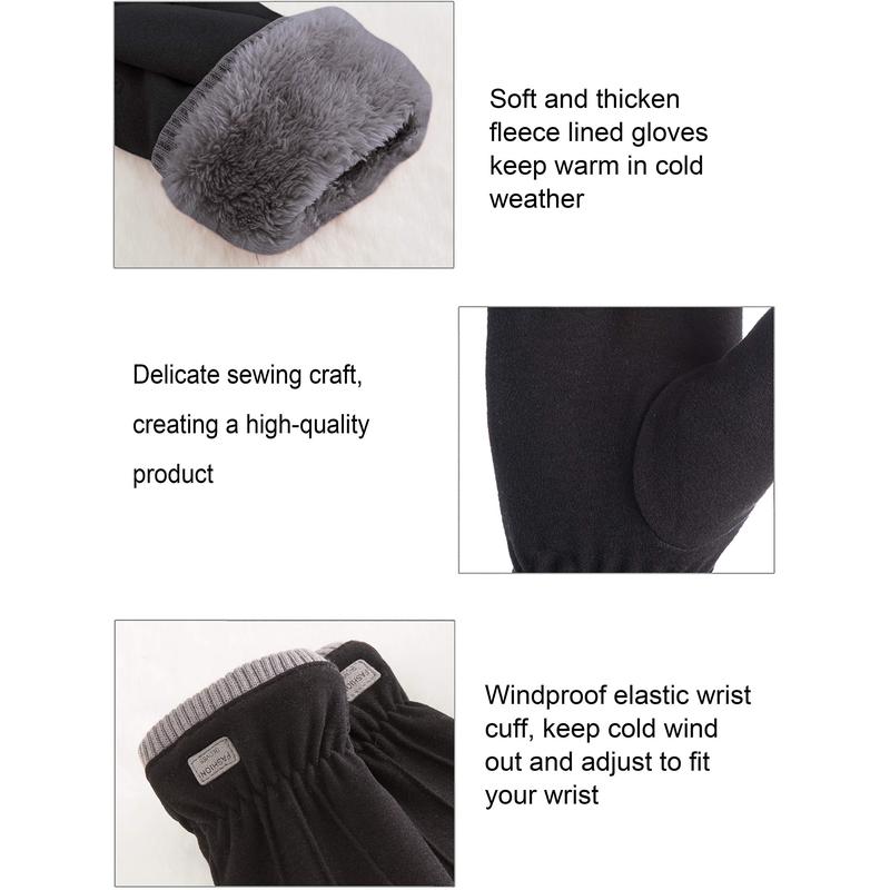 Womens Gloves Winter Touch Screen Texting Phone Windproof Gloves for Women Fleece Lined Thick Warm Gloves for Cold Weather