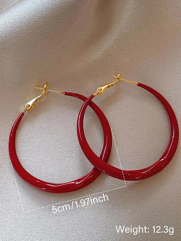 Minimalist Temperament Hoop Earrings, Fashionable Jewelry for Women, Trendy All-match & Exquisite Jewelry for Birthday Gift