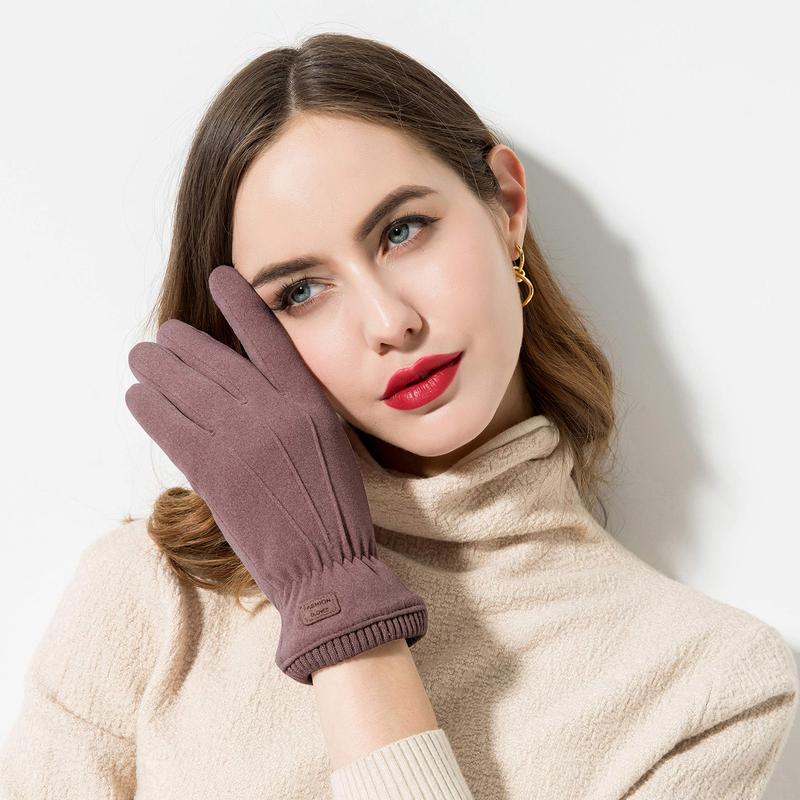 Womens Gloves Winter Touch Screen Texting Phone Windproof Gloves for Women Fleece Lined Thick Warm Gloves for Cold Weather