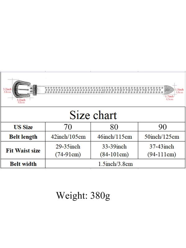 Rhinestone & Cross Decorated Grommet Belt, Punk Style Grommet Eyelet Design Belt for Men & Women, Fashion Belt for Daily Clothing Decor, Trendy All-match & Exquisite Belt for Birthday Gift