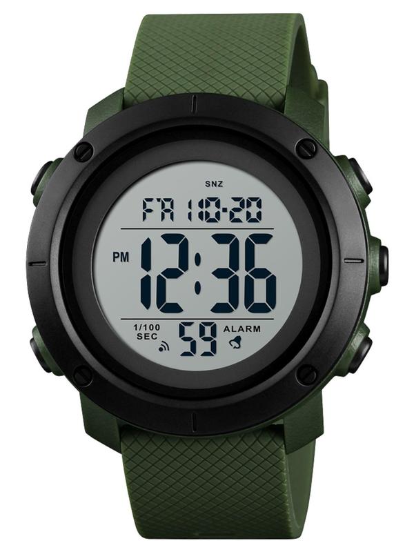 Men's Outdoor Sports Watch, Fashionable Digital Watch with Luminous Dial & Alarm, Multifunctional Waterproof Watch with Week & Date Display for Men, with Box