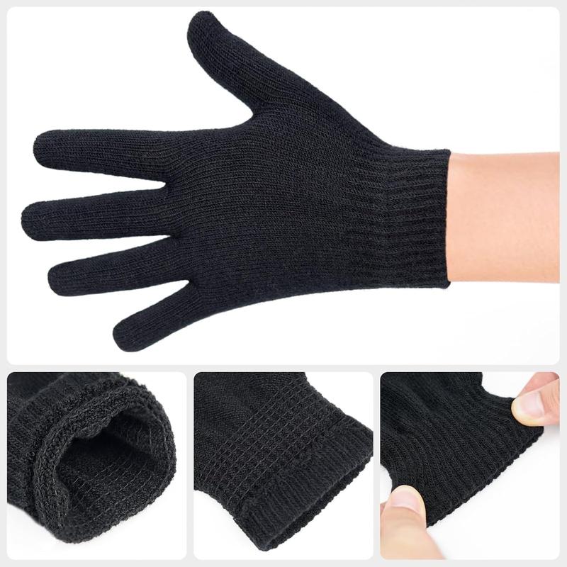 3 Pairs Winter Magic Gloves Adult Knit Gloves Warm Stretchy Knit Gloves