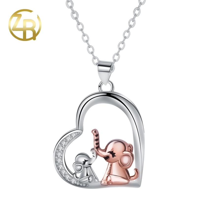 Women's Cute Elephant Heart Necklace | Trendy Couple & Parent-Child Design | Perfect Gift for Girlfriend, Daughter,Loved One & Mother for BirthdaysF05