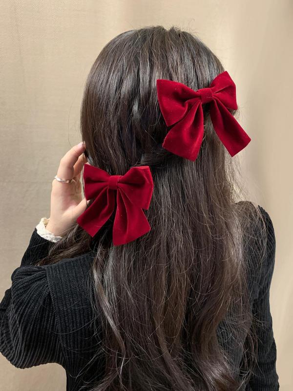 Women's Cute Bow Decor Hair Clip for Gift, Fashionable Hair Accessories for Daily Wear, Daily Clothing Decor