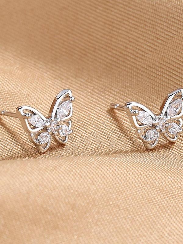 Women's 1 Pair Fashionable Butterfly Decor Stud Earrings