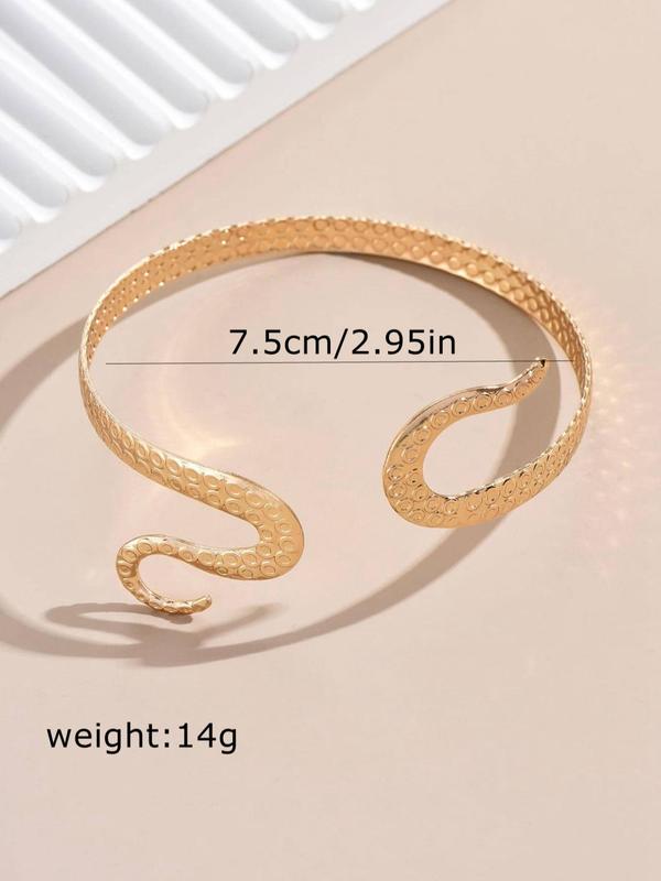 Vintage Creative Snake Design Arm Cuff, Women's Fashion Body Jewelry for Evening Party, Female Classic Fashion Accessories for Daily Wear