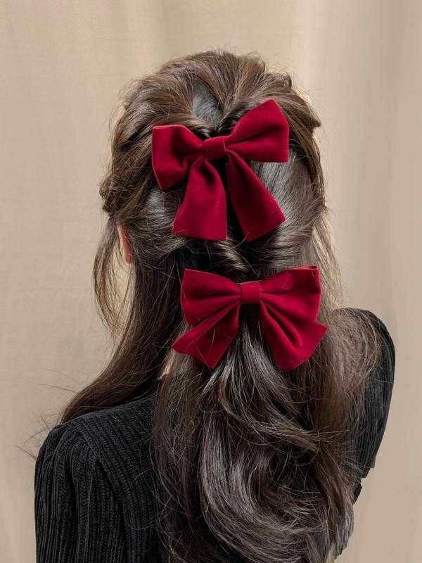 Women's Cute Bow Decor Hair Clip for Gift, Fashionable Hair Accessories for Daily Wear, Daily Clothing Decor