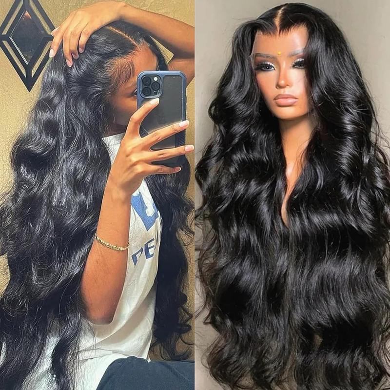 Bling Hair Body Wave 13x4 Transparent Lace Front Wigs Human Hair 180% Density 13x6 HD Lace Frontal Wigs Brazilian Natural Color For Black Women