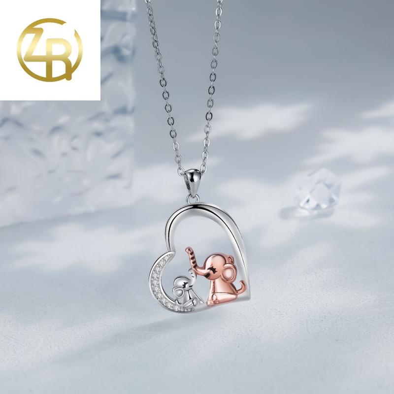 Women's Cute Elephant Heart Necklace | Trendy Couple & Parent-Child Design | Perfect Gift for Girlfriend, Daughter,Loved One & Mother for BirthdaysF05