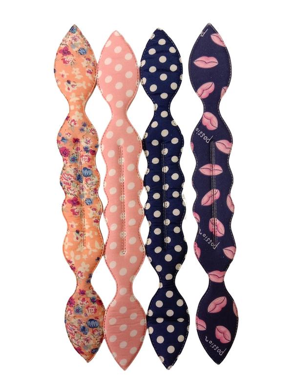 Color Random Cute Polka Dot Floral Print Hair Bun Maker, Hair Styling Tool for Women & Girls, Minimalist Headwear Suitable for Thick Hair