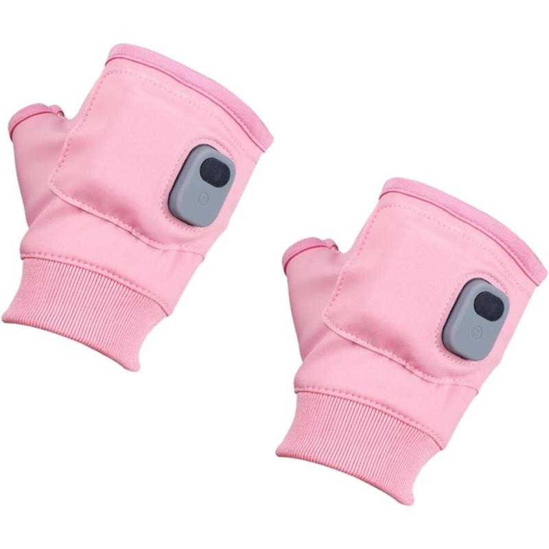 Portable Heating Gloves, 1 Pair Rechargeable Hand Warmer with Digital Display, Heated Gloves with 3 Temperature Modes for Home Office Use, Christmas Gift