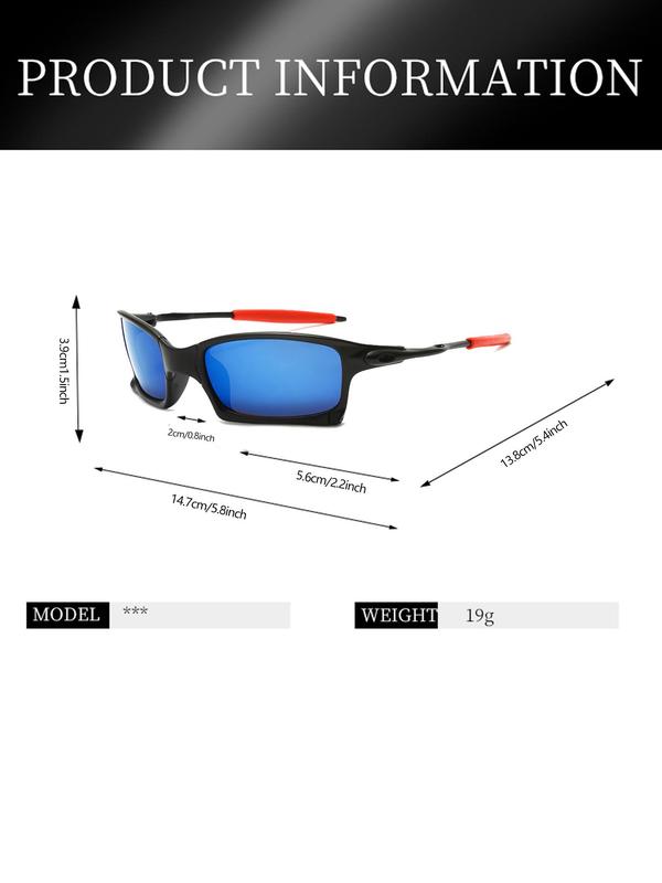 Unisex Sporty Square Frame Sunglasses, Outdoor Sports Cycling Sun Glasses, Fashionable UV400 Protection on Sunglasses for Men & Women for Everyday Use