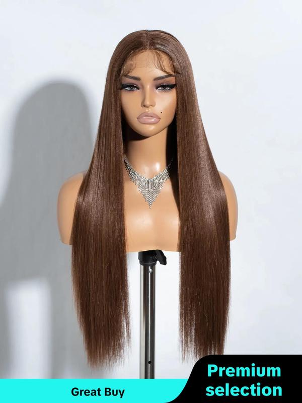 31 Inch Silky Straight Lace Front Synthetic Wigs, Gorgeous Fashion Lace Wig, Heat Resistant Fiber Pre Plucked Hairline with Baby Hair  Beginners Glueless Wig for Women Summer Daily Party