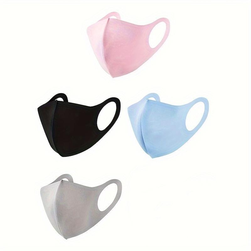 Breathable Face Mask, 4 Counts Concave and Convex Dust Mouth and Nose Mask, Washable Face Cover for Men and Women