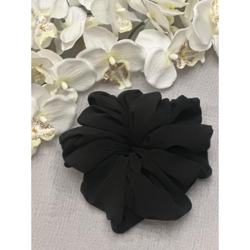 Large Chiffon Scrunchie (Black)