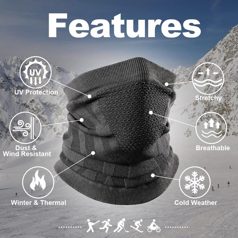 Christmas Winter Warm Face Mask, 2 Counts Windproof Balaclava Bandana, Sports & Outdoor Clothes Accessories for Ski Snowboard