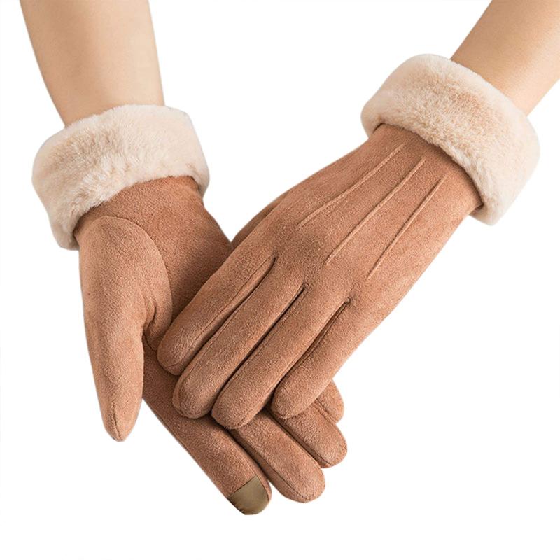 Women's Winter Touch Screen Gloves Thermal Warm Soft Fleece Lined Gloves Elastic Cuff Winter Texting Gloves for Cold Weather